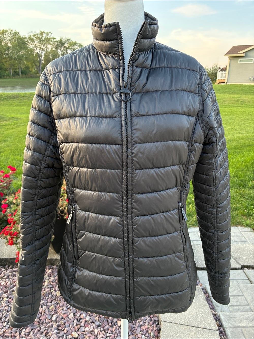 Barbour Lightweight Packable Women's Fibre Down Jacket - Grey 8
